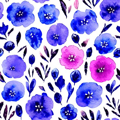 Watercolor Background of Winter Blue Amber and Pink Periwinkle ...