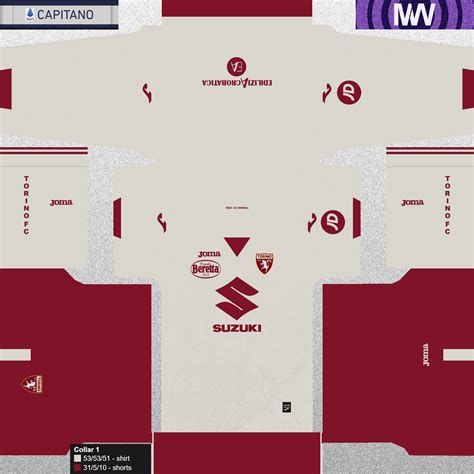 TORINO FC 2023-24 Home, Away, Third & GK kits PES 2024 : r/WEPES_Kits