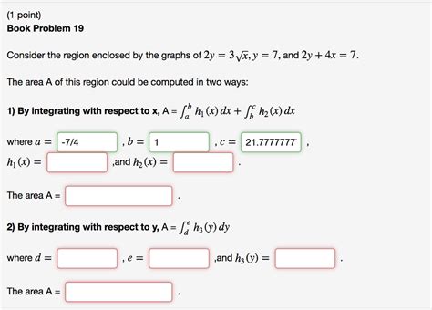 Solved Consider The Region Enclosed By The Graphs Of Y Chegg