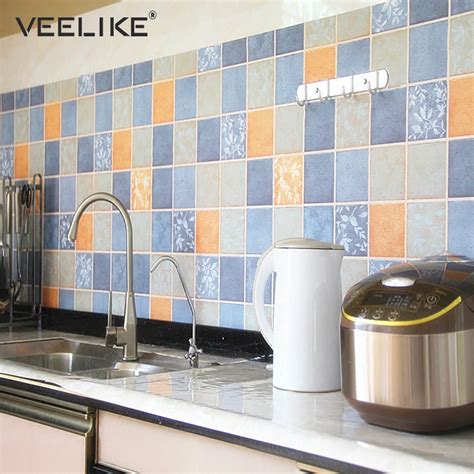 Waterproof Vinyl Contact Paper for Kitchen Backsplash Peel and Stick ...