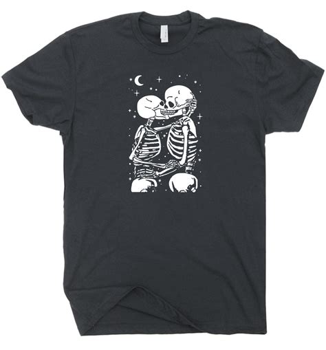 Skeletons Kissing T Shirt Cool Graphic Shirts