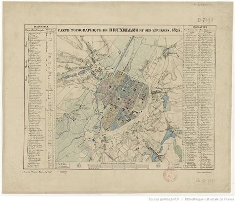 Carte topographique de Bruxelles et ses environs dressée par E