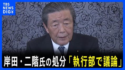 自民・森山総務会長 岸田総裁・二階元幹事長の処分について「執行部で議論」派閥の裏金事件めぐり｜tbs News Dig Youtube