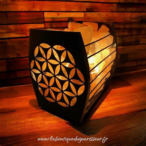 Lampe Sel De Lhimalaya Panier Fleur De Vie Kg Ambiance Zen Et