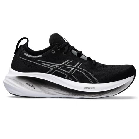 Asics Gel Nimbus 26 Mens Running Shoes Black Graphite Grey Sportitude