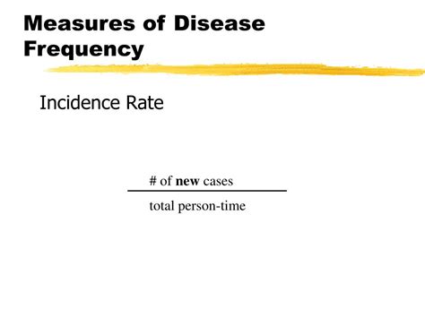 Measures Of Disease Frequency Ppt