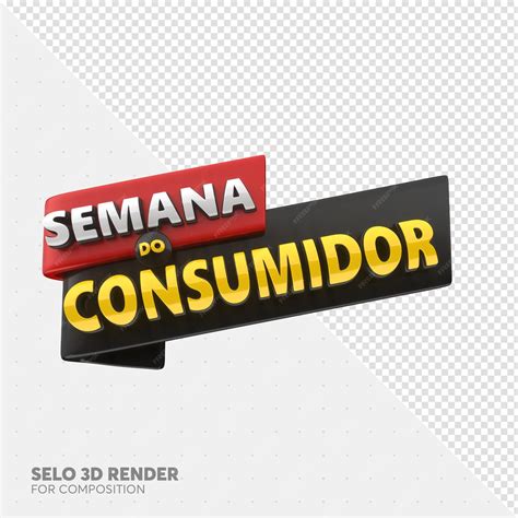 Semana Do Consumidor Da Etiqueta No Modelo De Renderização 3d Português