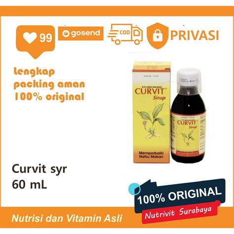 Jual CURVIT SYRUP 60 120 ML Shopee Indonesia