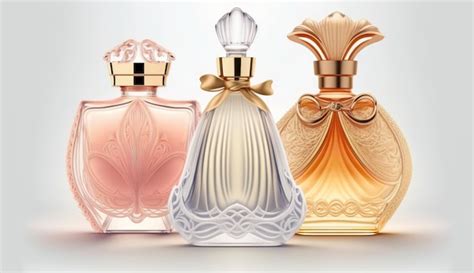 Premium Photo Bottles Of Perfumes Generative Ai