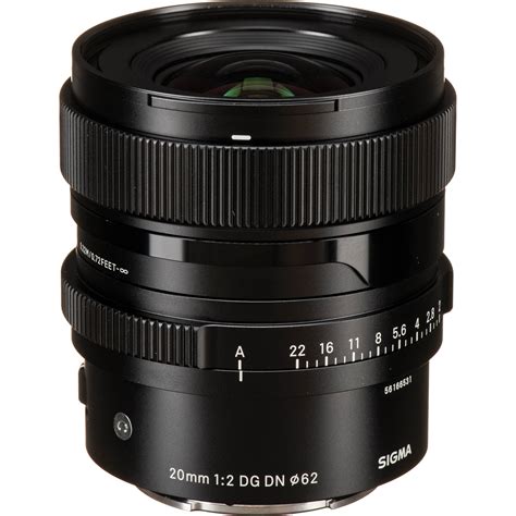 Sigma 20mm F 2 DG DN Contemporary Lens For Sony E 490965 B H