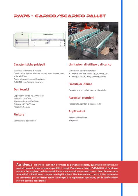 Sistema Di Movimentazione E Sollevamento Pallet PDF