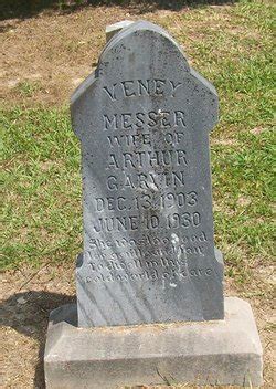 Veney Messer Garvin 1903 1930 Memorial Find A Grave