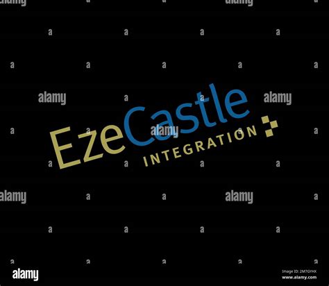 Eze Castle Integration, Rotated Logo, Black Background Stock Photo - Alamy