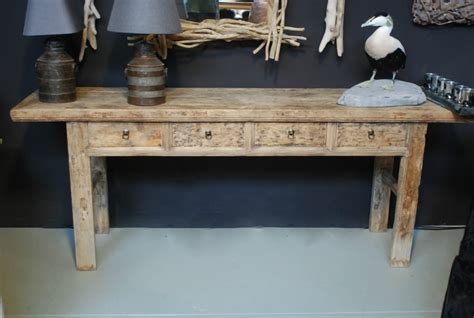 Sidetable Gemaakt Van Oud Hout Mooi Landelijk Meubelstuk Met L