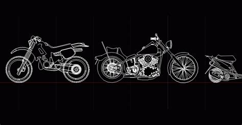 Motorcycles Several DWG Block For AutoCAD Designs CAD