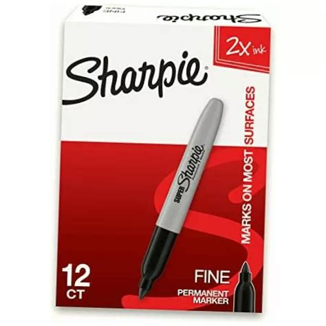 Sharpie Super Marcadores Permanentes Punta Fina Color Negro