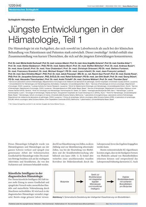 Pdf J Ngste Entwicklungen In Der H Matologie Teil