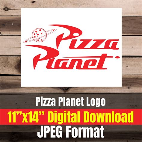 Pizza Planet Logo Jpeg Digital Download Toy Story Birthday Etsy