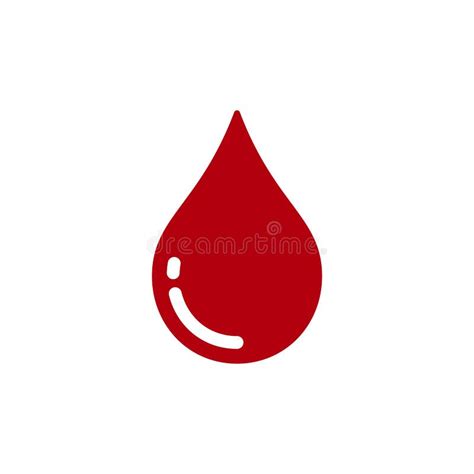 Red Blood Drop Vector Icon Blood Drop Illustration In Flat Design