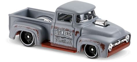 Custom 56 Ford Truck In Gris Hw Hot Trucks Car Collector Hot Wheels