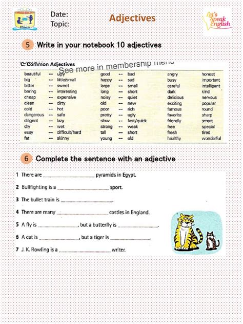 Demonstrative Adjective Worksheet 5th Grade