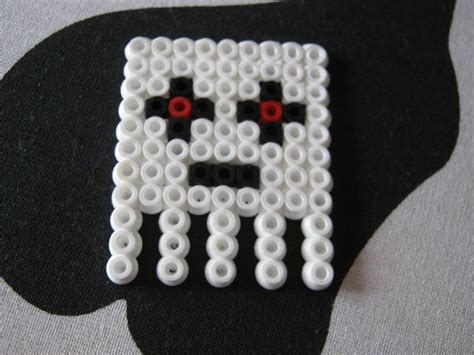 Mine Craft Ghast Keyring Perler Beads Designs Melty Bead Patterns