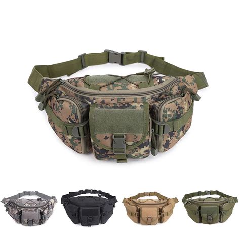 Outdoor Tactical Military Waist Pack Hip Bags Men Women 600D Multi