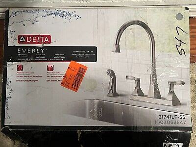 Delta Everly Handle Standard Kitchen Faucet W Spray In Stainless