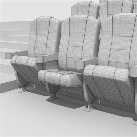 3d chairs movie theater model