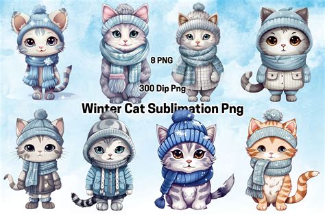 Winter Cute Cat Graphic by clipart · Creative Fabrica