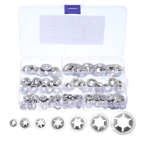 180 Packs Internal Tooth Star Lock Washers Set M3 M4 M5 M6 M8 M10 M12