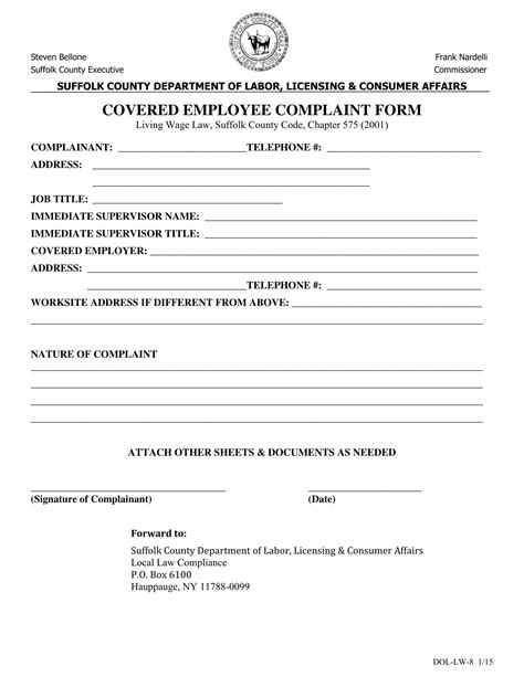 Make Hr Complaint Forms Easier With Templates Free Sample Example