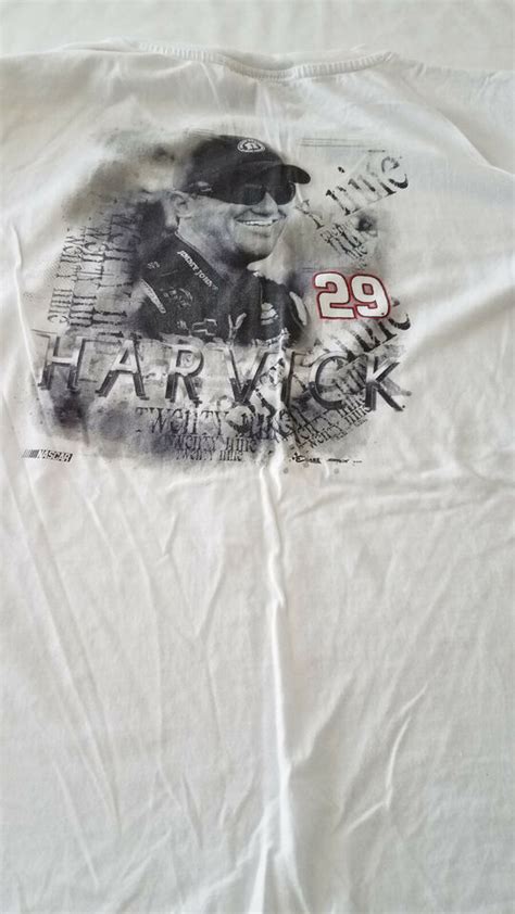 Chase Authentics Kevin Harvick 29 White NASCAR T Shirt 2XL 2XLARGE 2