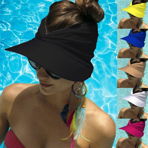 Viseira Turbante Feminina Praia Piscina Dupla Face Várias Cores Boné