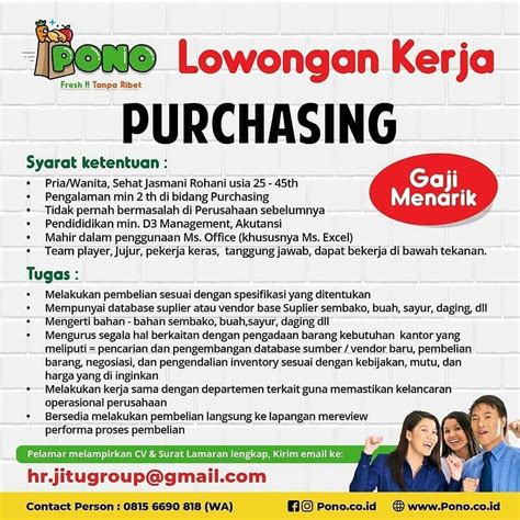 Lowongan Kerja Staff Purchasing Pono Di Solo Info Loker Solo