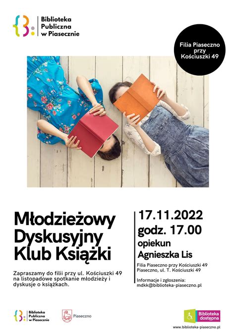 Młodzieżowy Dyskusyjny Klub Książki zaprasza w listopadzie Biblioteka