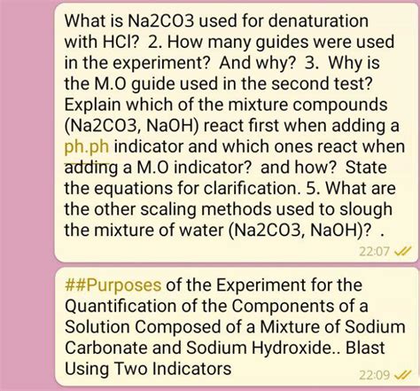 Solved What Is Na2co3 Used For Denaturation With Hci 2 How