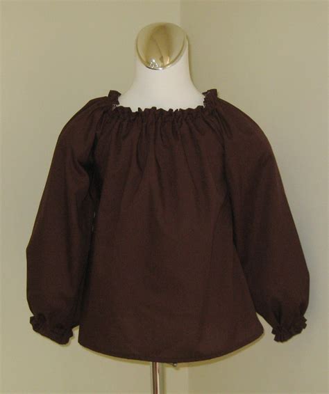 Brown Long Sleeve Peasant Top 12m To 7 Brown Top Gilr Top