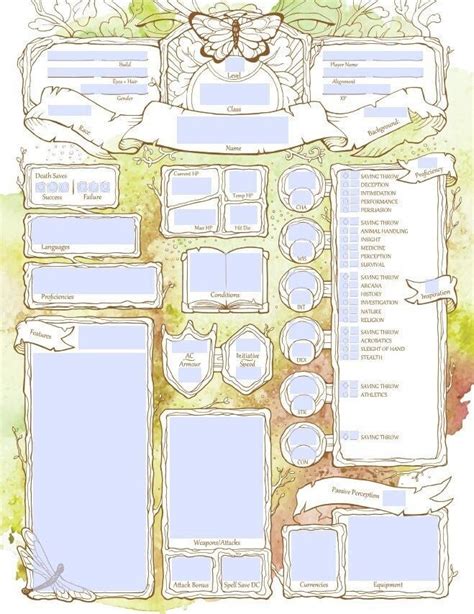 Form Fillable Sunlit Character Sheets Artofit