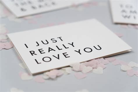 I Just Really Love You Card Etsy