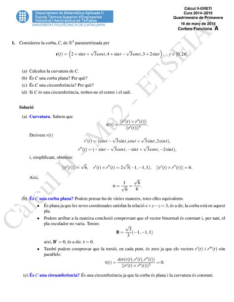 Control Calculo 2 Resuelto C Alcul II Ma2 ETSEIAT Curs 2014