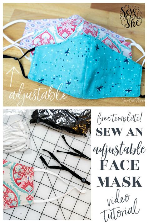 How to Sew a Basic Face Mask (with adjustable elastics)