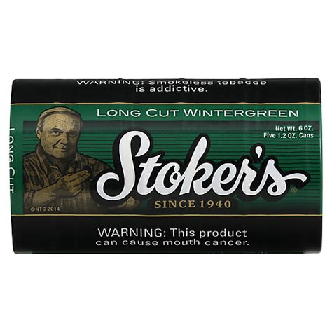 Stokers Tobacco Wintergreen Long Cut Ea Shop Priceless Foods