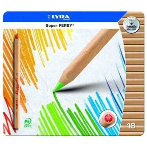 Lyra Super Ferby 3711180 Gros Crayons De Couleurs Pointe 6 25 Mm Lot