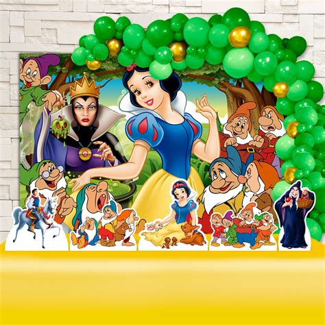 Painel De Festa Infantil Branca De Neve Kit Decoração Frete grátis