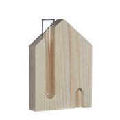 Holz Haus Mit Kleiner Glasvase 10 X 3 X 14 Cm Deko Vase Dekovase