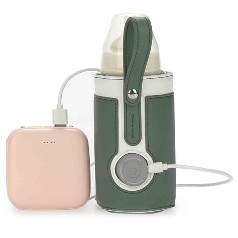 Sac chauffe biberon USB en cuir portable réglable à 3 températures