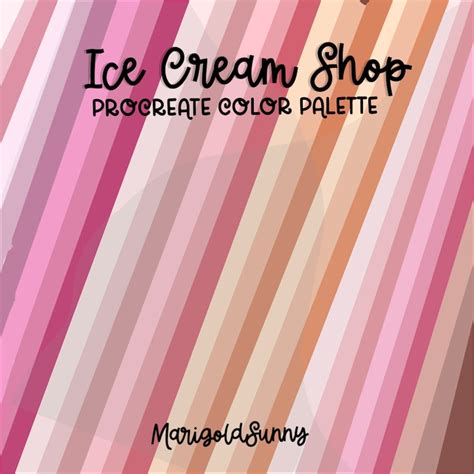 Ice Cream Shop Procreate Color Palette Color Swatches Ipad Procreate