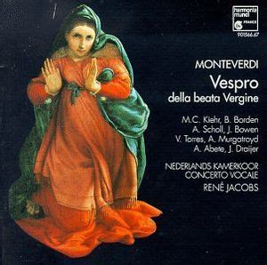 Vespro Della Beata Vergine Sv Sonata Sopra Sancta Maria Claudio