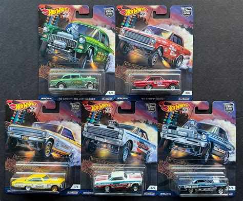 Hot Wheels 50th Anniversary Car Culture Dragstrip Demons Set Of Five